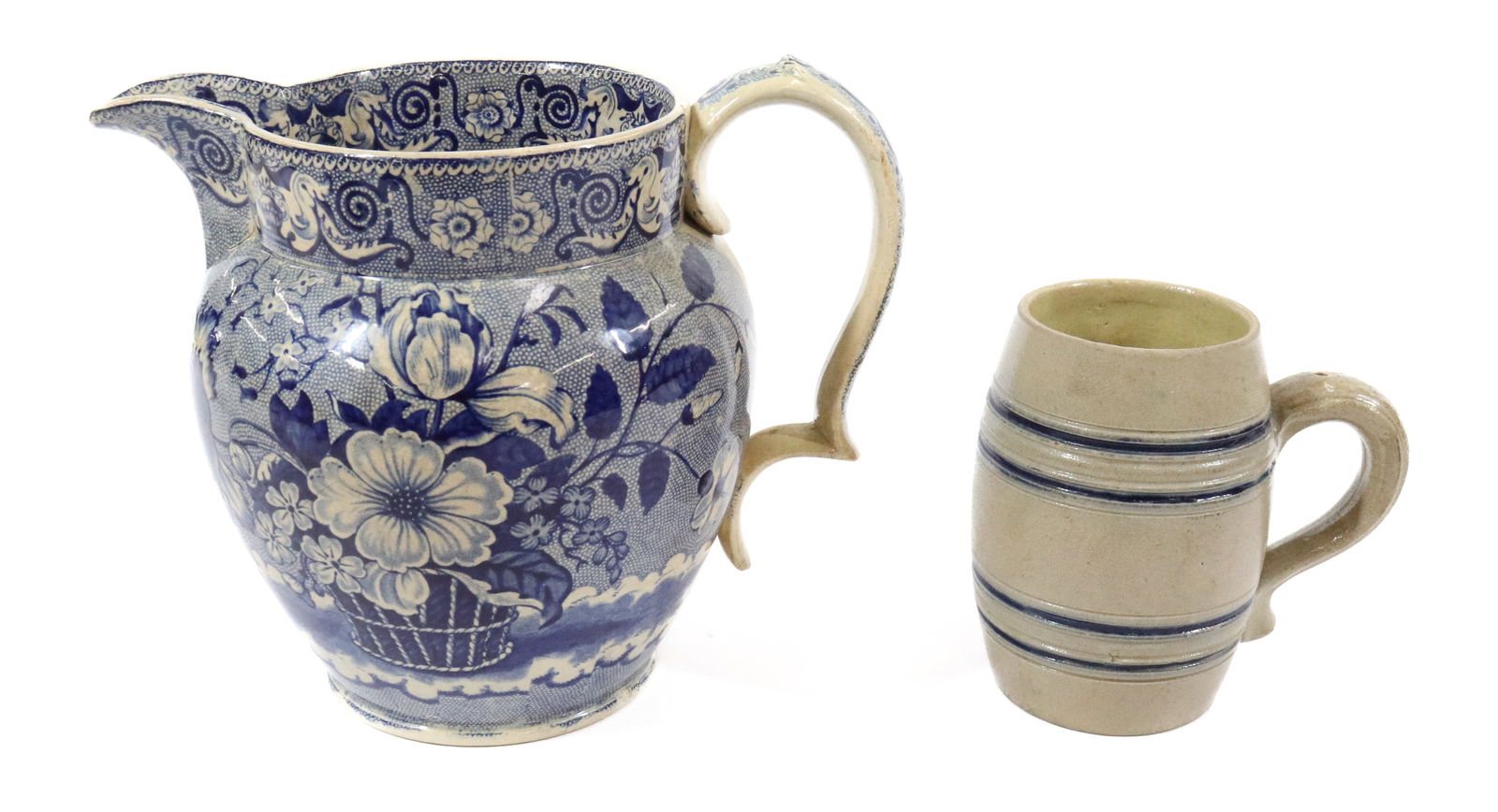 CLEWS PITCHER AND STONEWARE MUG (1 of 5)
