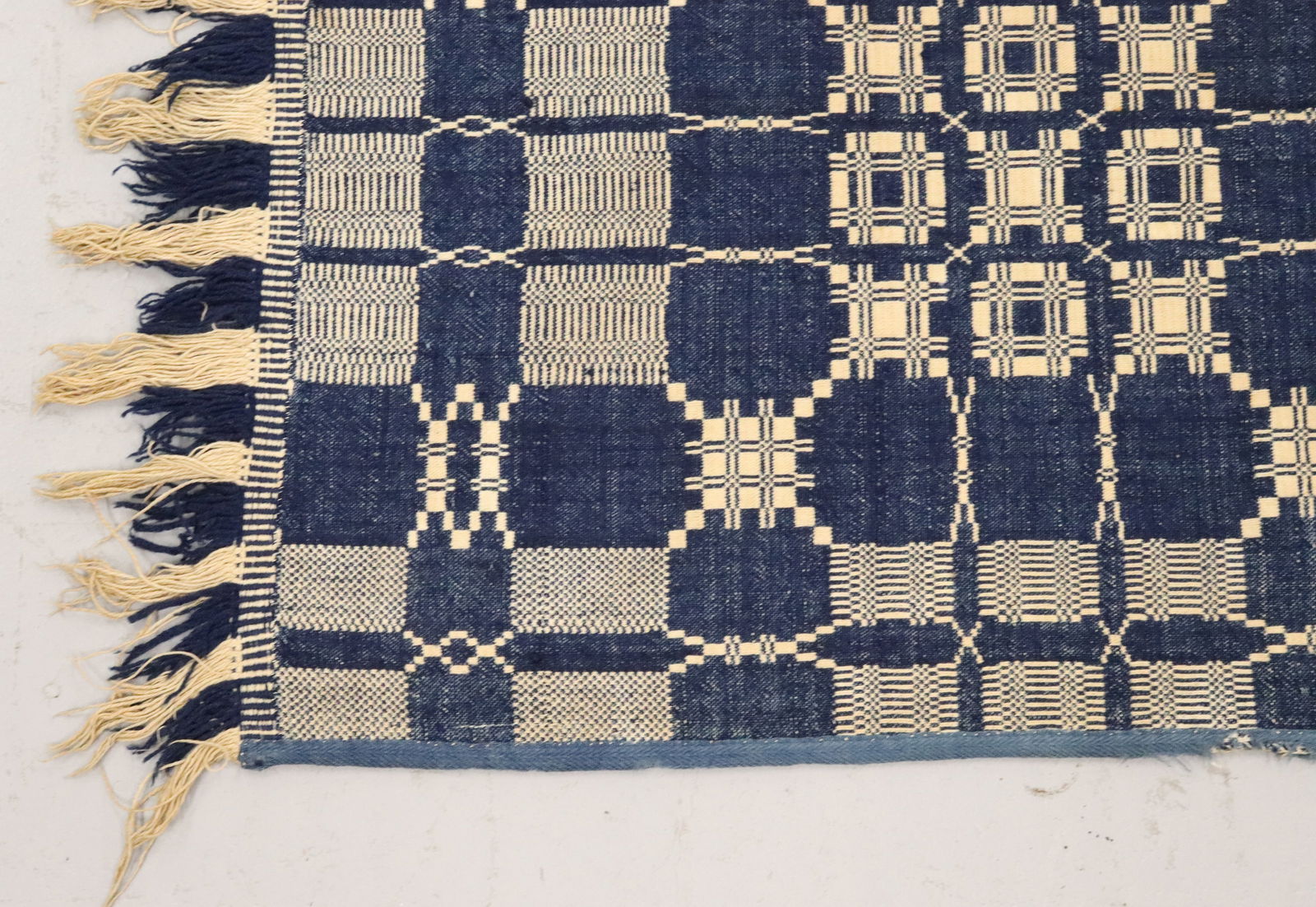 19TH C. FRINGED TWO-PIECE COVERLET (1 of 5)