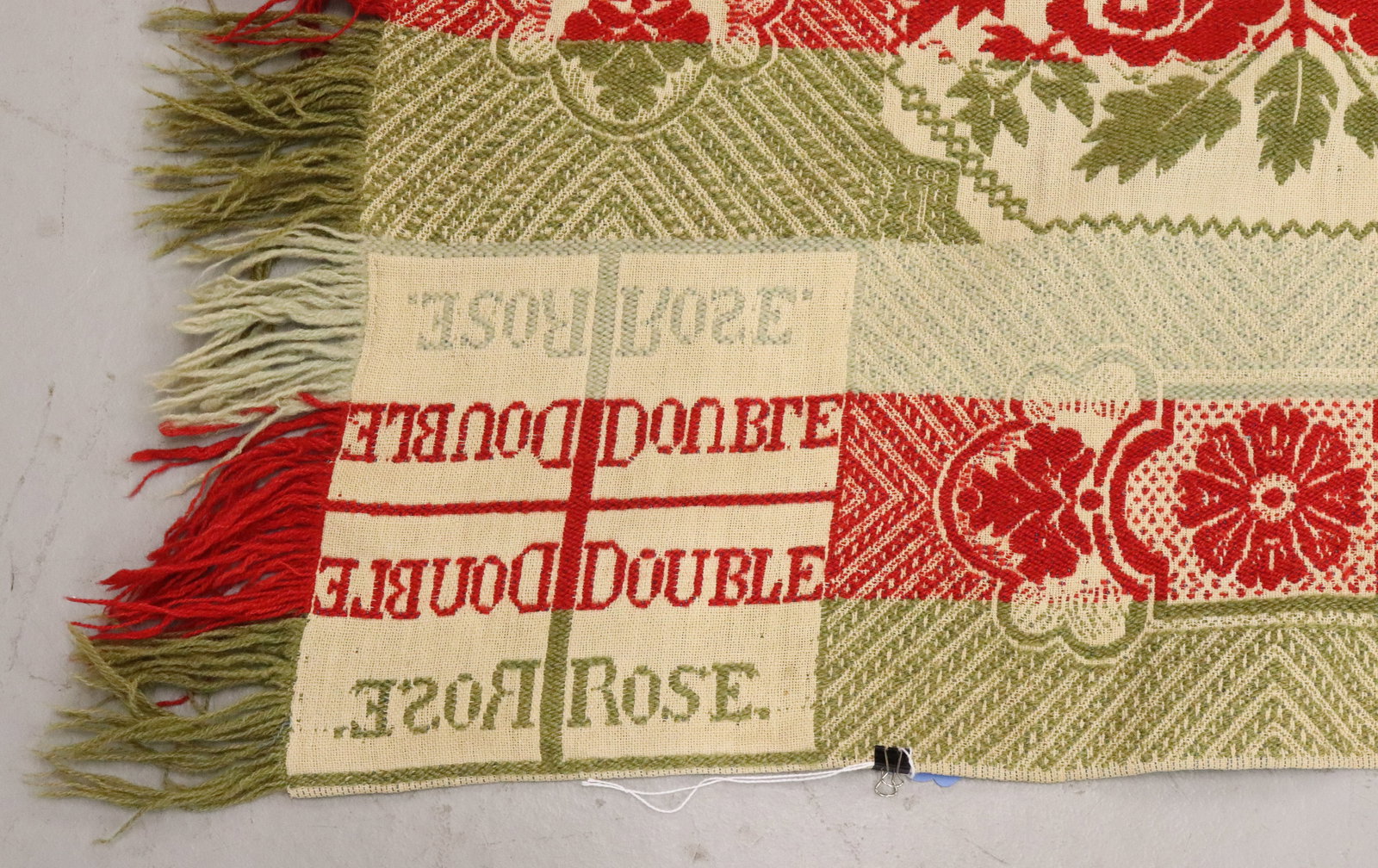 19TH C. DOUBLE ROSE COVERLET (1 of 3)