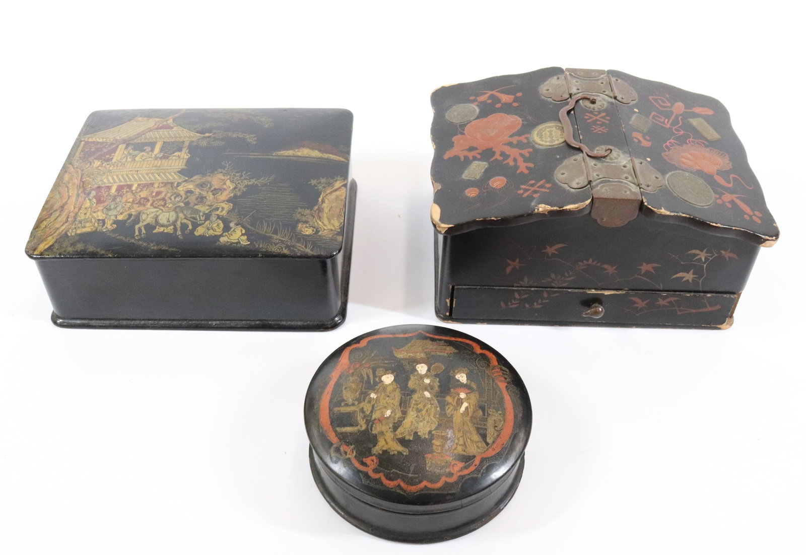 (3) CHINESE LACQUER BOXES (1 of 8)