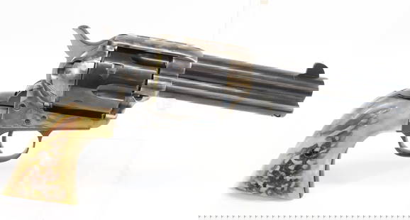 BERETTA STAMPEDE MODEL REVOLVER: .45CAL, SERIAL# B02072 - 5" WITH GOOD CASE COLORS, STAG HORN GRIPS Registration: THIS GUN REQUIRES REGISTRATION OR FFL TRANSFER Terms: UPDATED 2023 TERMS FOR PURCHASING AND SHIPPING OF AUCTION