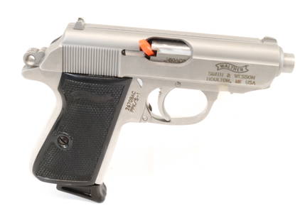 WALTHER MODEL PPK/S: 380 ACP, SERIAL# 2670BAC - 3.5" BARREL IN STAINLESS - EXTRA CLIP Registration: THIS GUN REQUIRES REGISTRATION OR FFL TRANSFER Terms: UPDATED 2023 TERMS FOR PURCHASING AND SHIPPING OF AUCTION