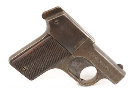 MOSSBERG BROWNIE MODEL: .22 CAL, SERIAL# NA - 2.5" BARREL. (4) SHOT PEPPERBOX STYLE Registration: THIS GUN REQUIRES REGISTRATION OR FFL TRANSFER Terms: UPDATED 2023 TERMS FOR PURCHASING AND SHIPPING OF AUCTION ITEMS.