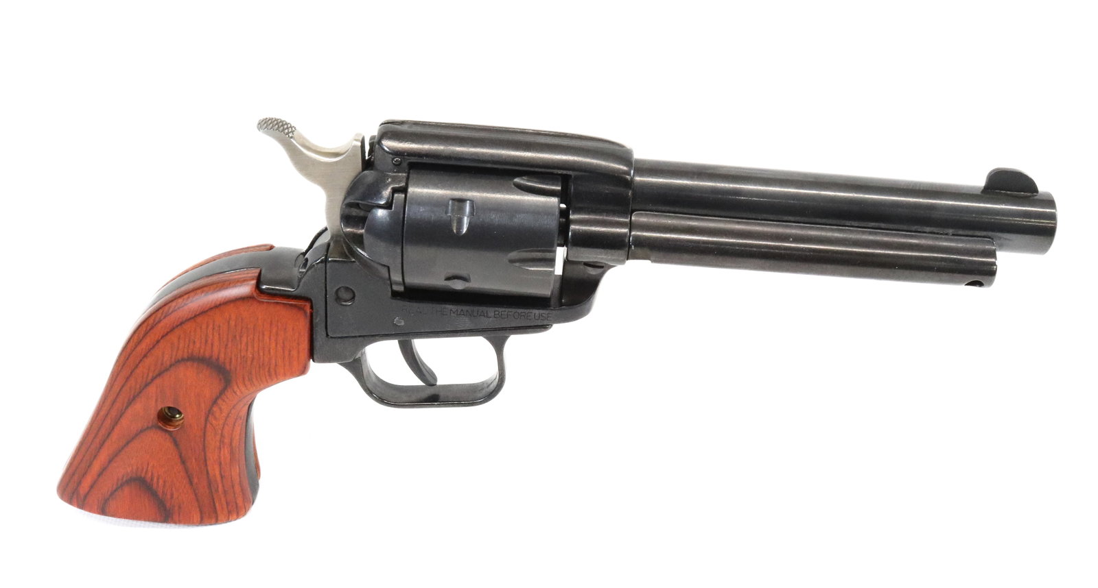 HERITAGE MFG. ROUGH RIDER REVOLVER: .22 CAL, SERIAL# P80292 - 5" BARREL WITH .22 LR AND .22 MAG CYL Registration: THIS GUN REQUIRES REGISTRATION OR FFL TRANSFER Terms: UPDATED 2023 TERMS FOR PURCHASING AND SHIPPING OF AUCTION ITEMS. PLE