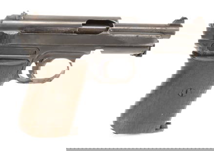 WAFFENFABRIK MAUSER A-G OBENDORF: 7.65CAL, SERIAL# 146509 - 2 1/2" BARREL - CARVED INITIALS IN GRIP WITH HOLSTER Registration: THIS GUN REQUIRES REGISTRATION OR FFL TRANSFER Terms: UPDATED 2023 TERMS FOR PURCHASING AND SHIPPING