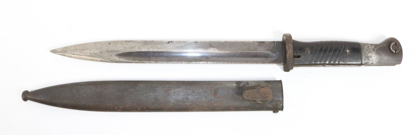 GERMAN K-98 BAYONET WITH SCABBORD: MARKED; E. U. F. HORSHER # 1154