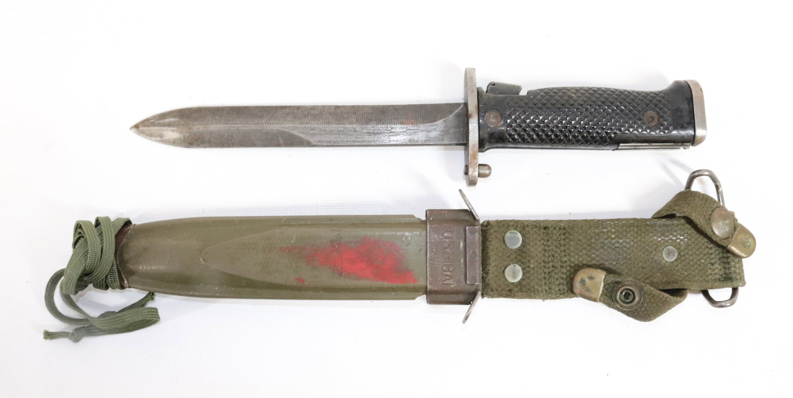 U.S.M. BAYONET AND SCABBARD: MARKED; USM 8A1 "PWH"