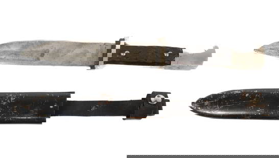 WWII GERMAN BAYONET: BLADE MARKED; THE DREIER CO. WITH SCABBARD - 5 1/2" BLADE