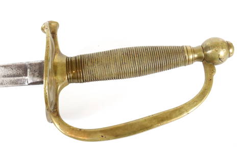 AMES 1864 NCO SWORD: BLADE MARKED; GKC 1864 - J. WHITE MARKED ON HANDLE - 32" BLADE