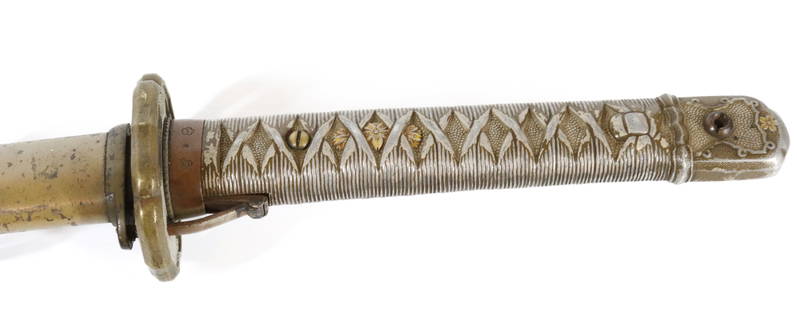 WWII JAPANESE ARMY SWORD: BLADE MARKED; 67512 - CHARACTER MARKS ON TANG - 36" OVERALL LENGTH