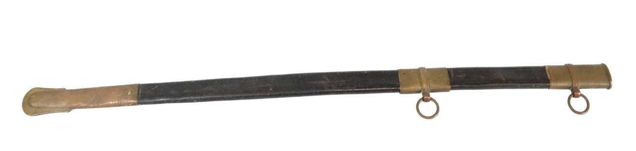 CIVIL WAR ERA SCABBARD: 30" LENGTH, LEATHER SCABBARD