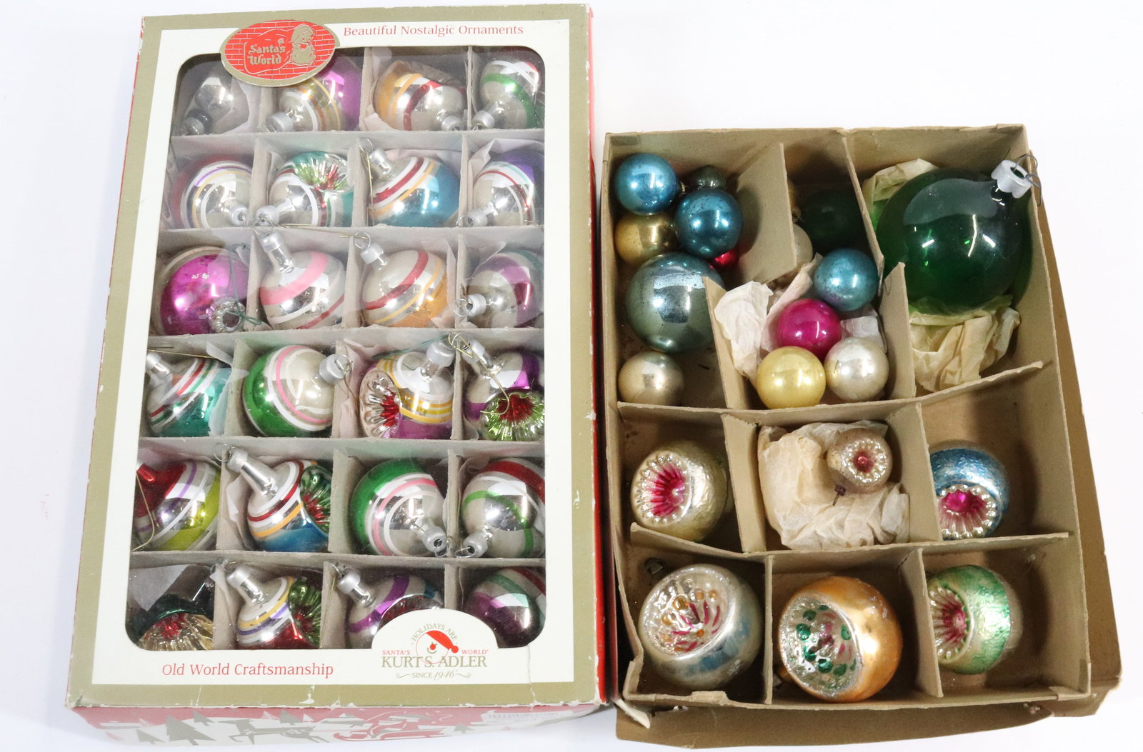 LOT OF VINTAGE MERCURY GLASS ORNAMENTS (1 of 3)