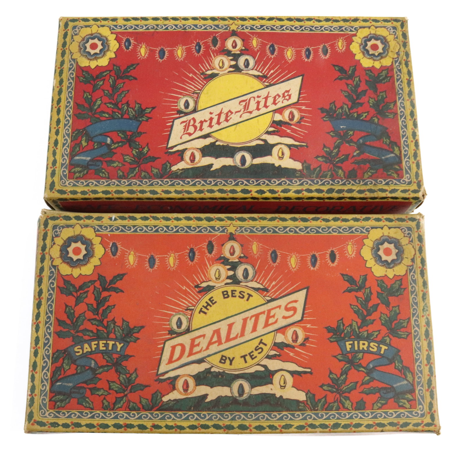 VINTAGE NOMA AND PROPP CHRISTMAS LIGHTS: TWO ORIGINAL BOXES. 10 3/4" L.