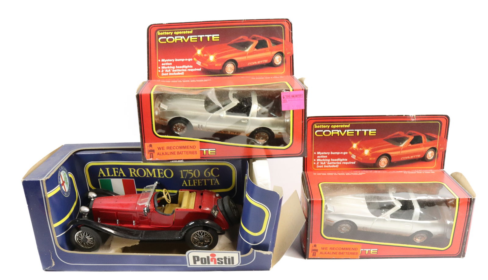 (2) BATTERY OP CORVETTES AND MODEL CAR (1 of 5)