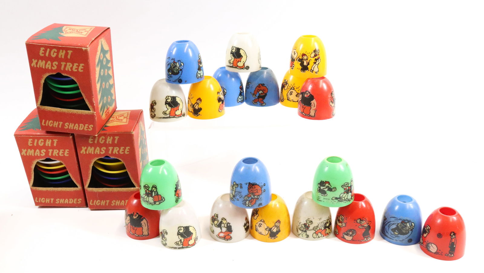 LOT OF VINTAGE GE POPEYE CHRISTMAS LIGHTS (1 of 3)