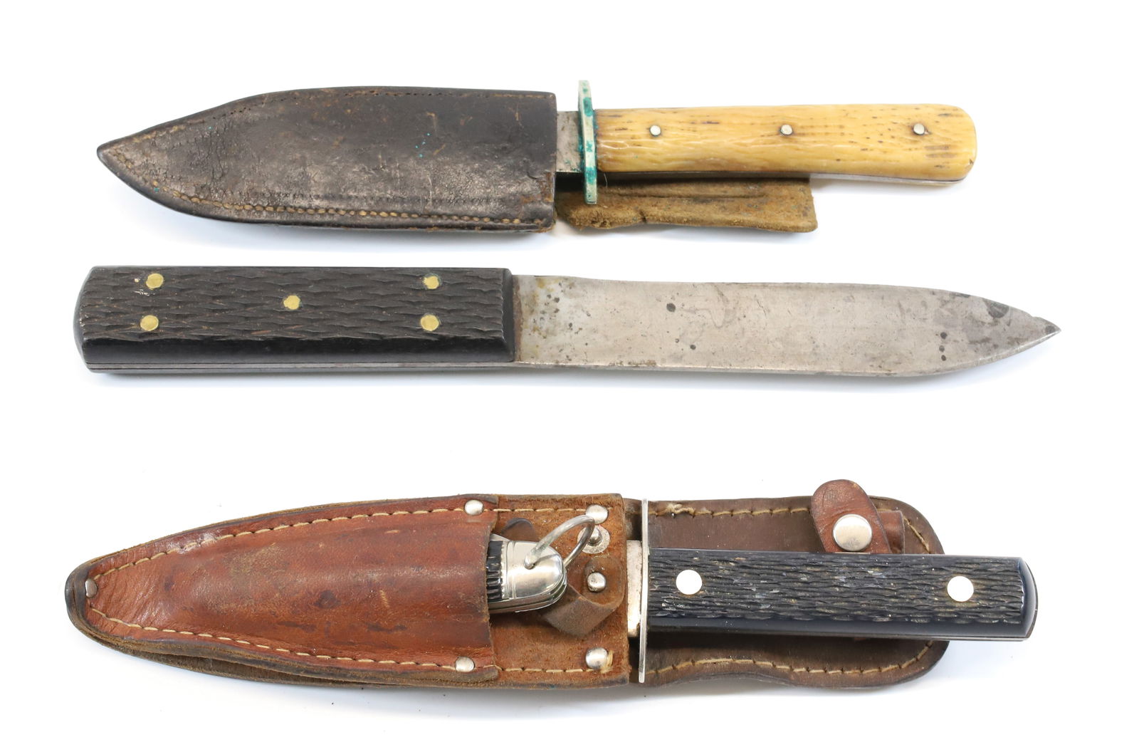 (3) Vintage Knives And Pocket Knife Auction