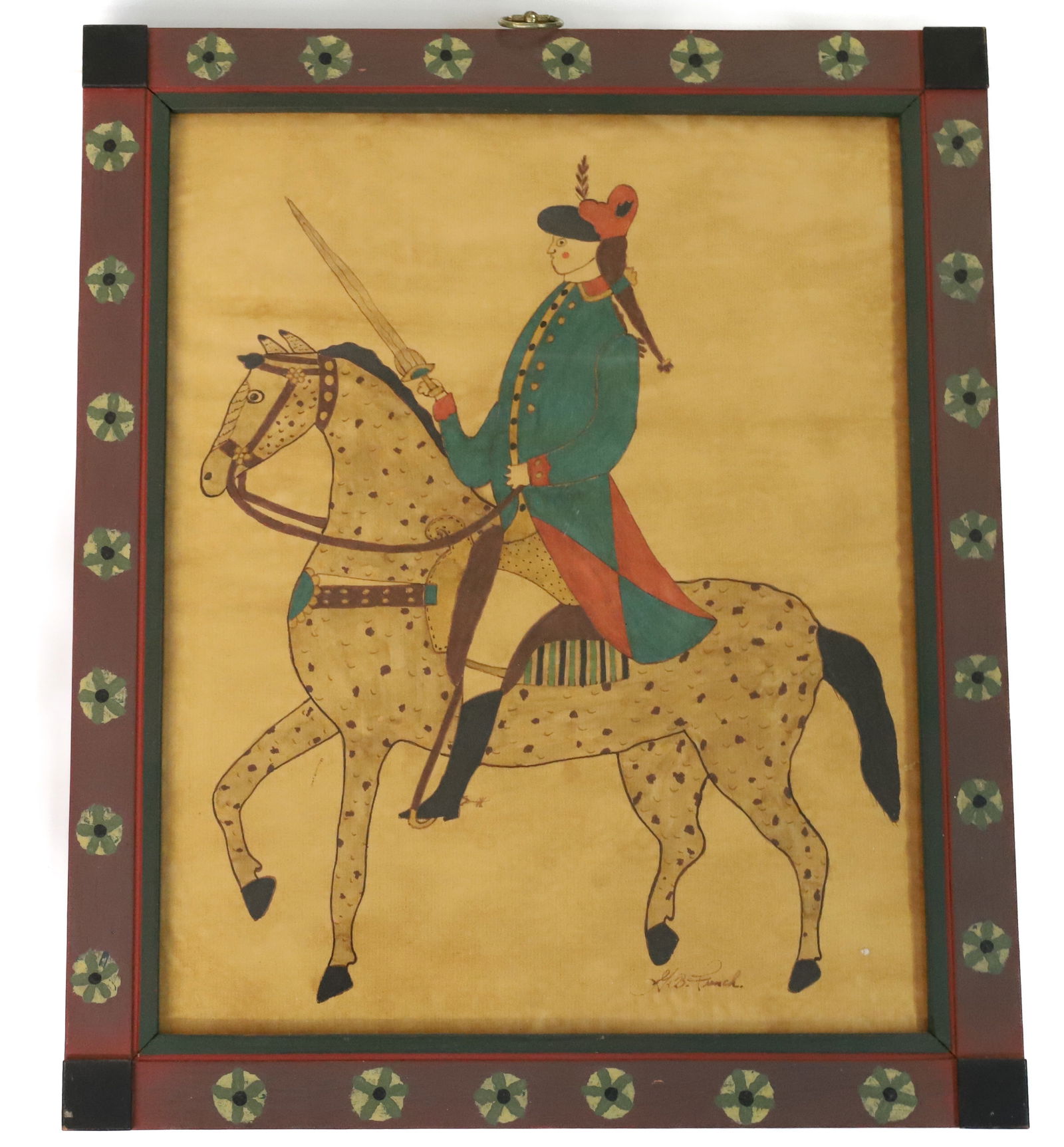 G.B. FRENCH FRAMED WATERCOLOR (1 of 4)