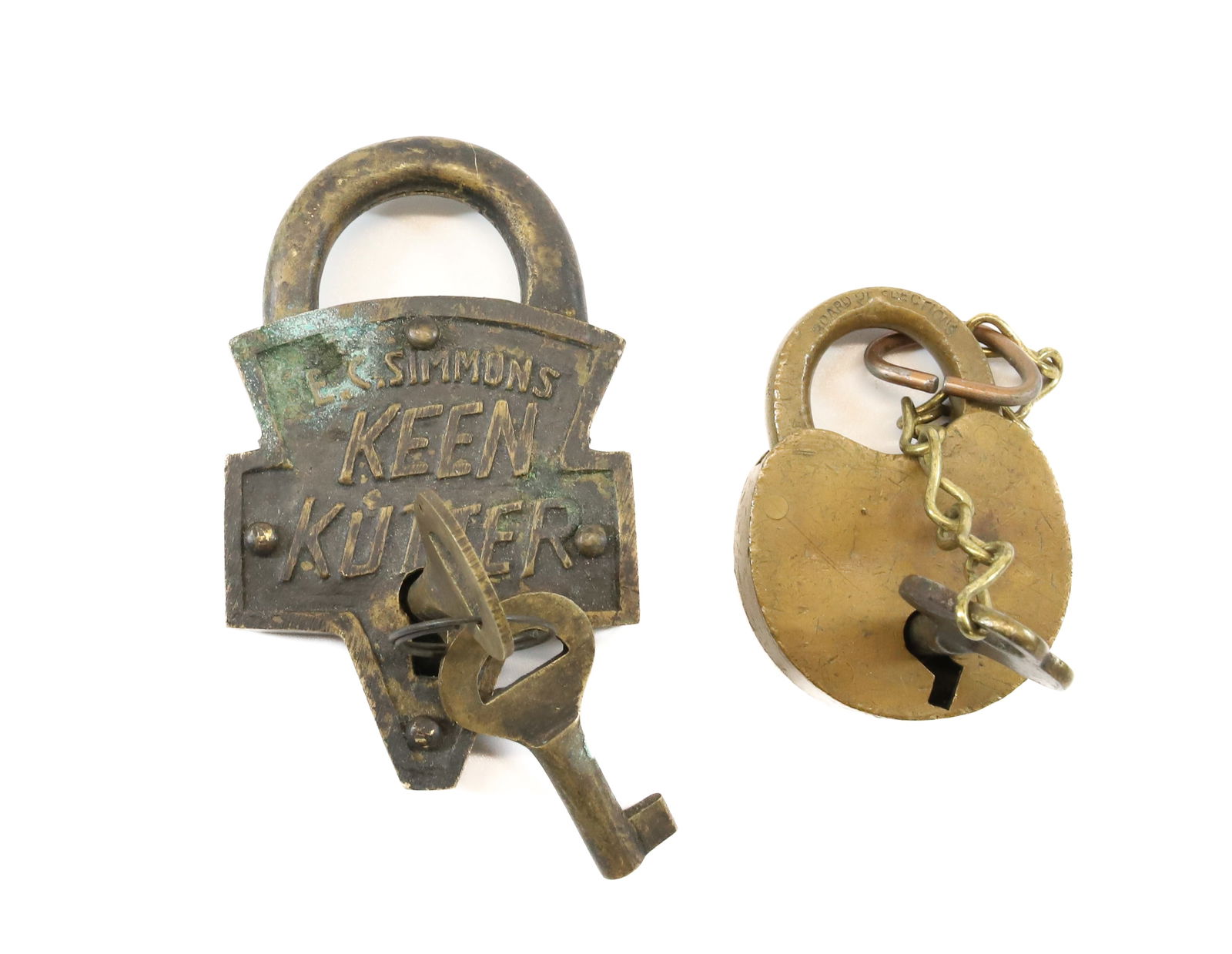 BRASS KEEN KUTTER AND BOARD OF ELECTIONS LOCK (1 of 2)