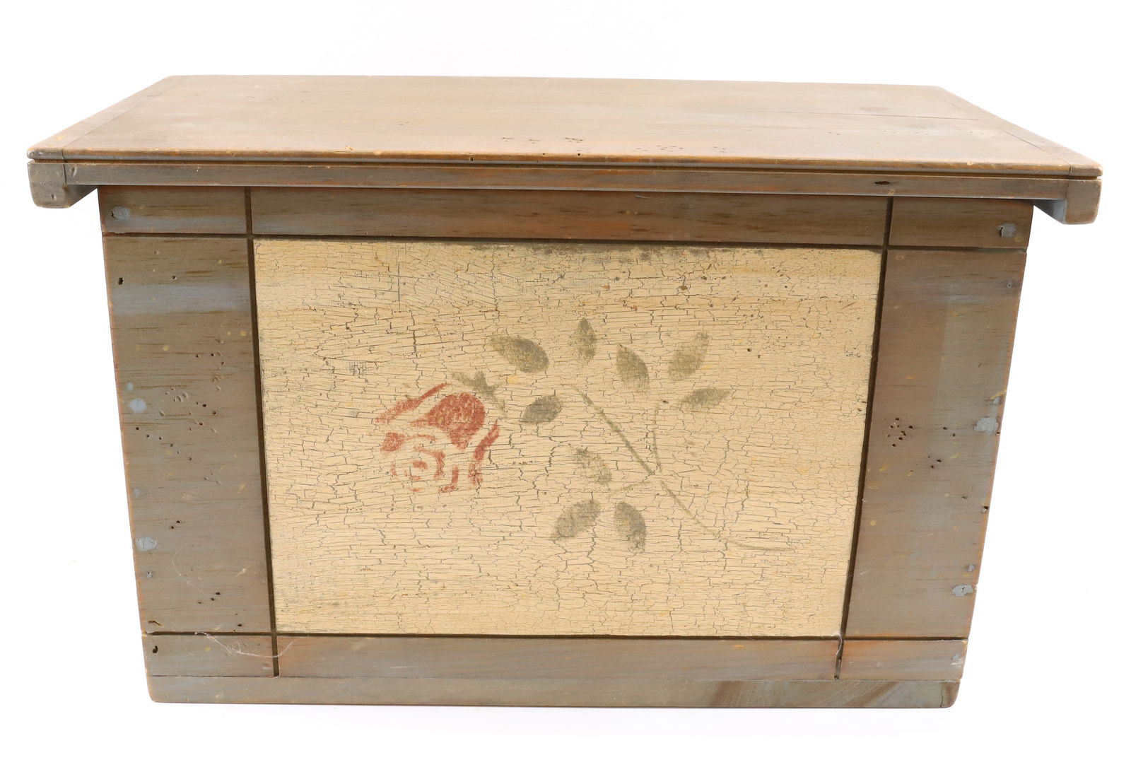 PAINT DECORATED WOODEN BOX (1 of 6)