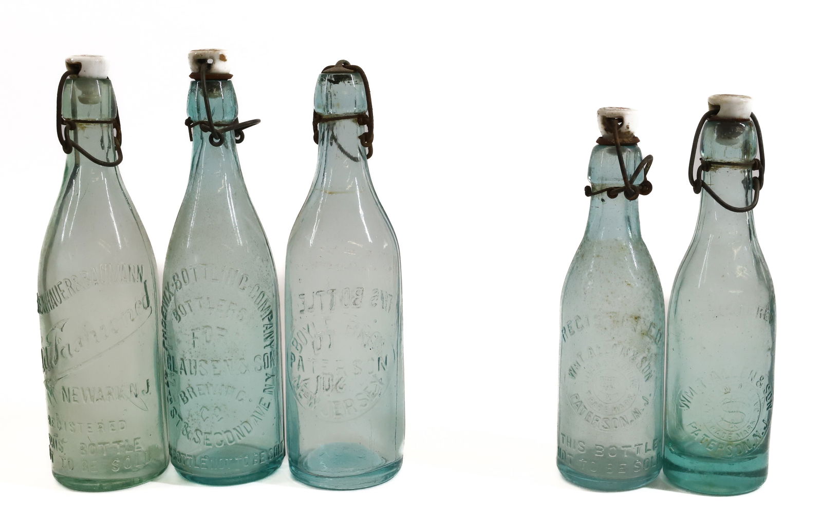 LOT OF PATERSON NJ BOTTLES (1 of 8)