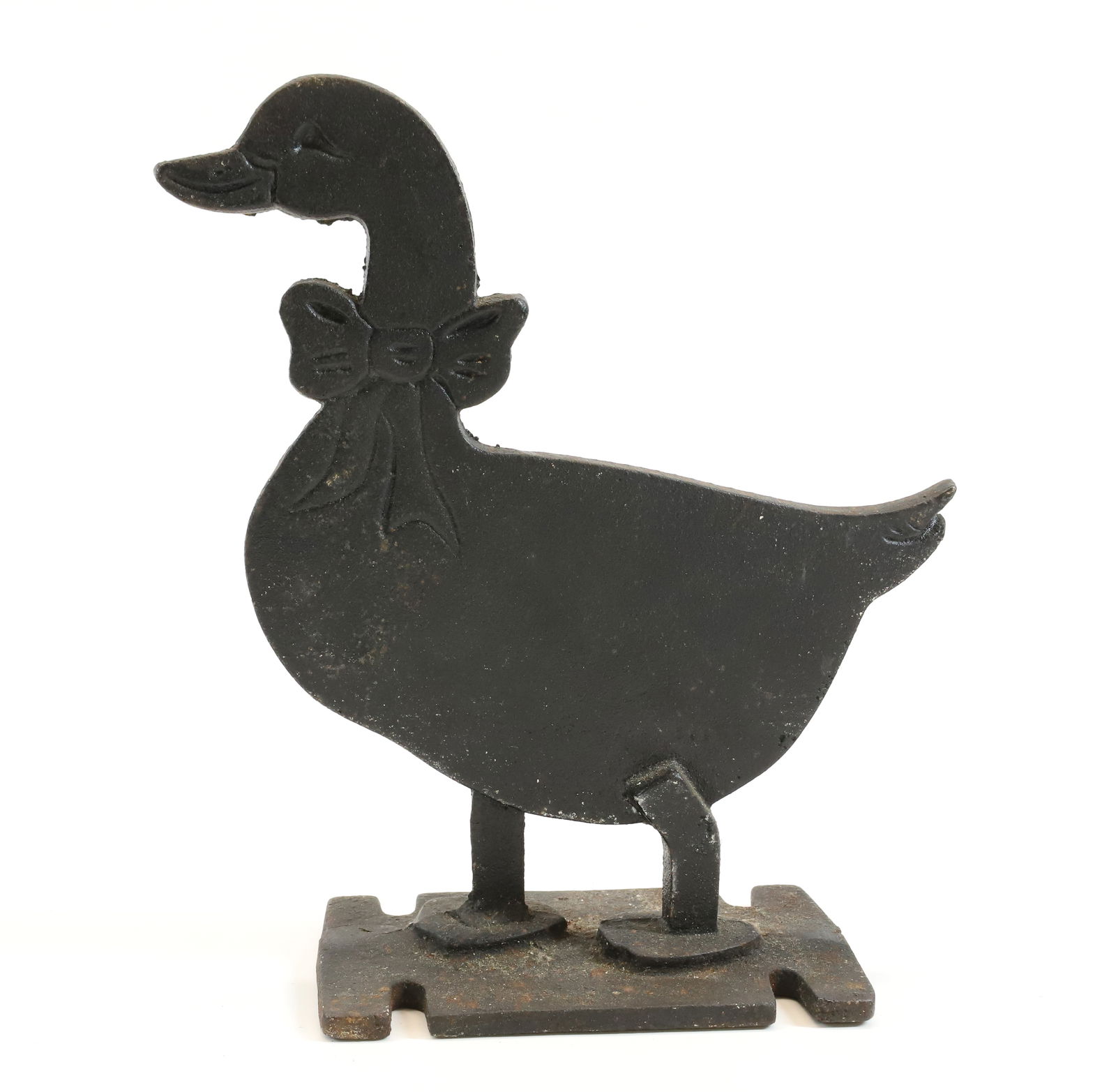 CAST IRON DUCK BOOT SCRAPER, DOORSTOP (1 of 3)