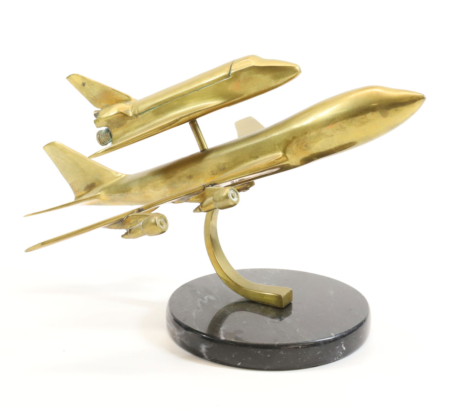 BRASS AIRPLANE AND SPACE SHUTTLE (1 of 3)