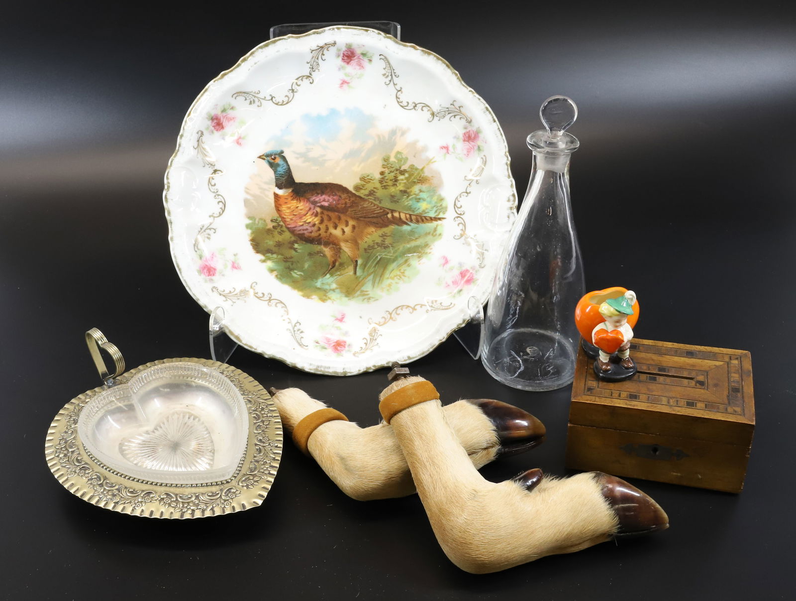 GAME PLATE, DECANTER, DEER FEET AND MORE (1 of 5)
