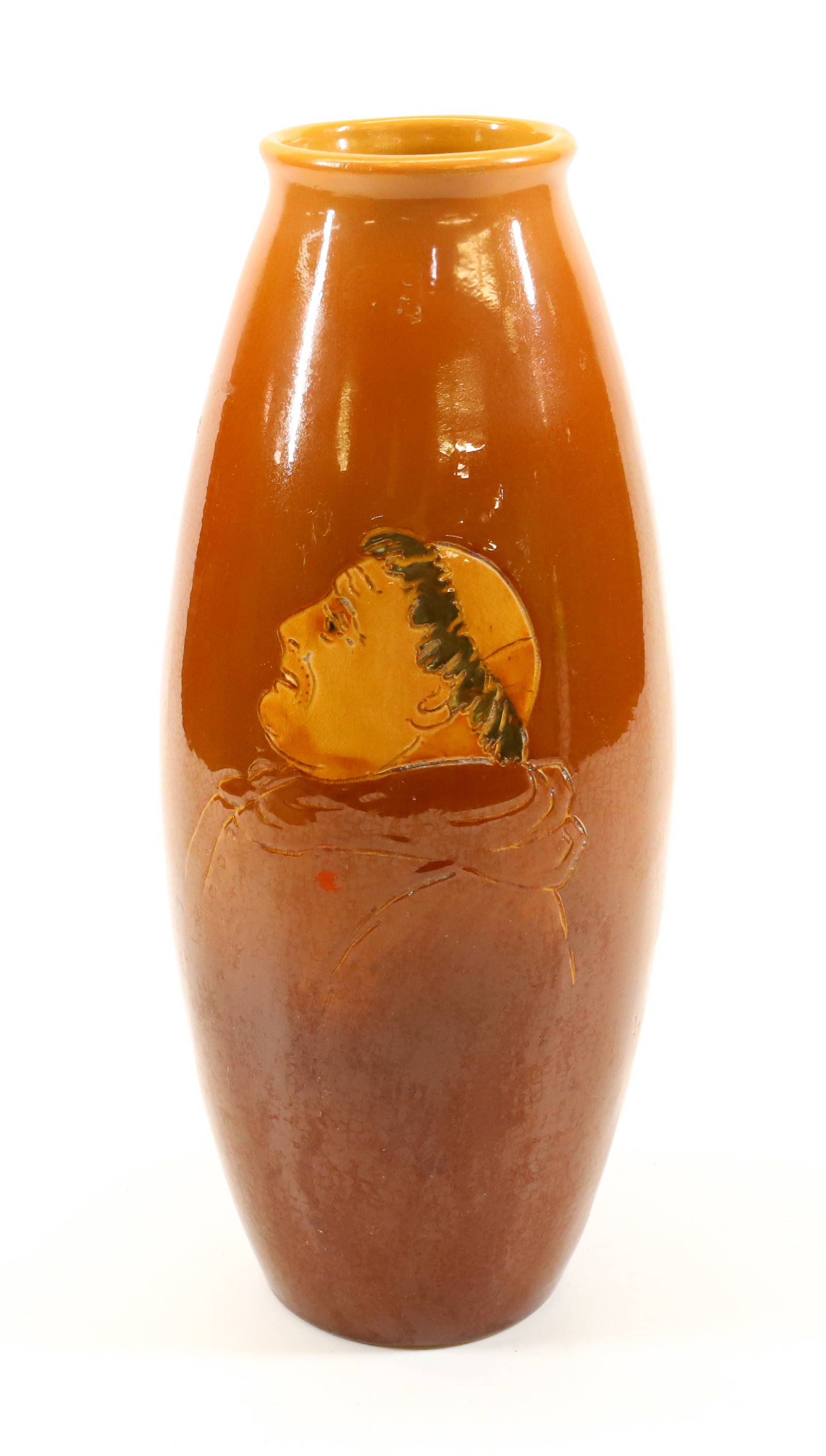 Weller Vase With Monk Auction