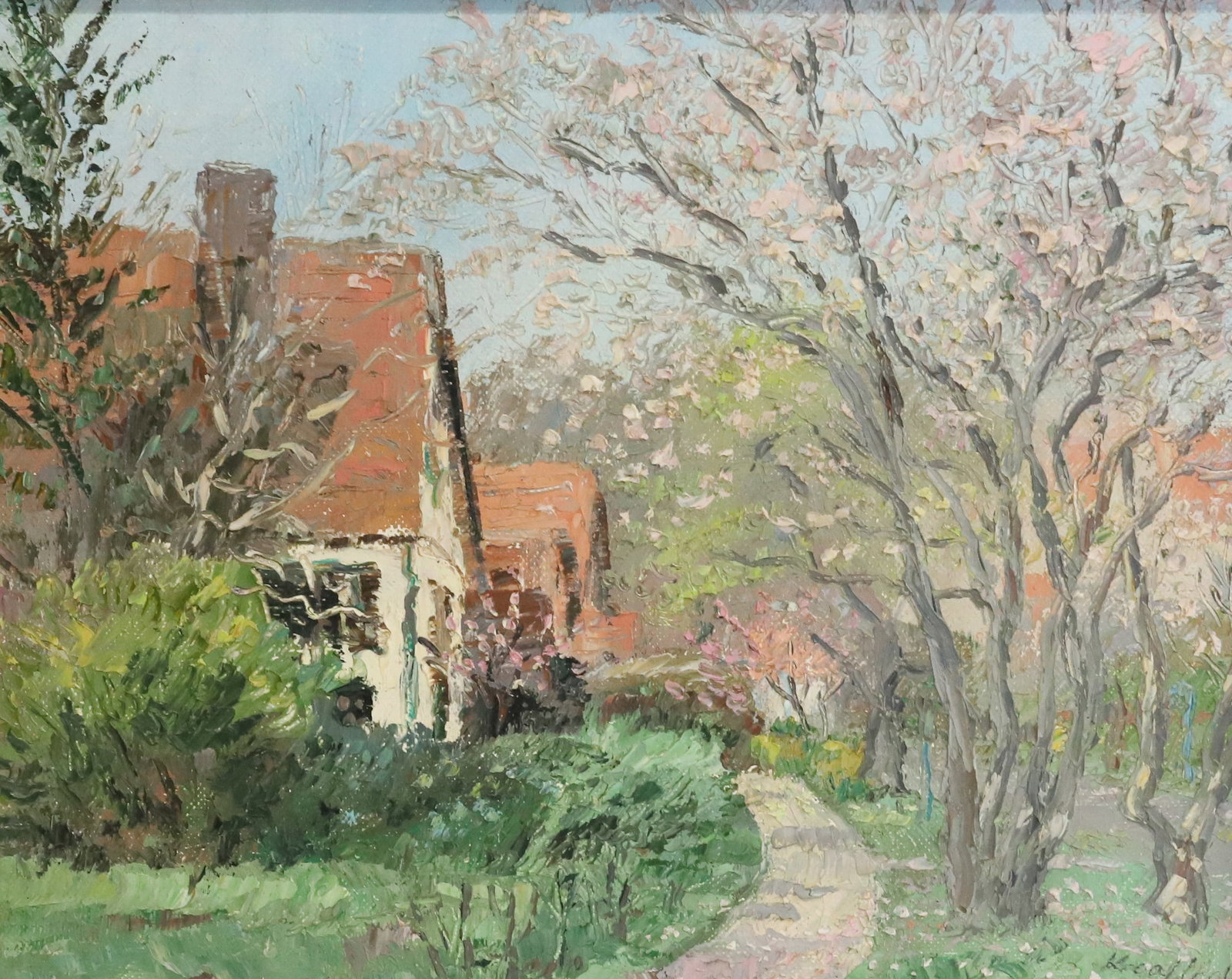 LUBO KRALICEK OIL ON CANVAS: FOREST HILLS, NYC. SGND. BOTTOM RIGHT. 14" X 18 1/4" SIGHT VIEW. Terms: PLEASE READ CAREFULLY - Terms for Purchasing and Shipping of Auction Items. Please read carefully before bidding. All payments f