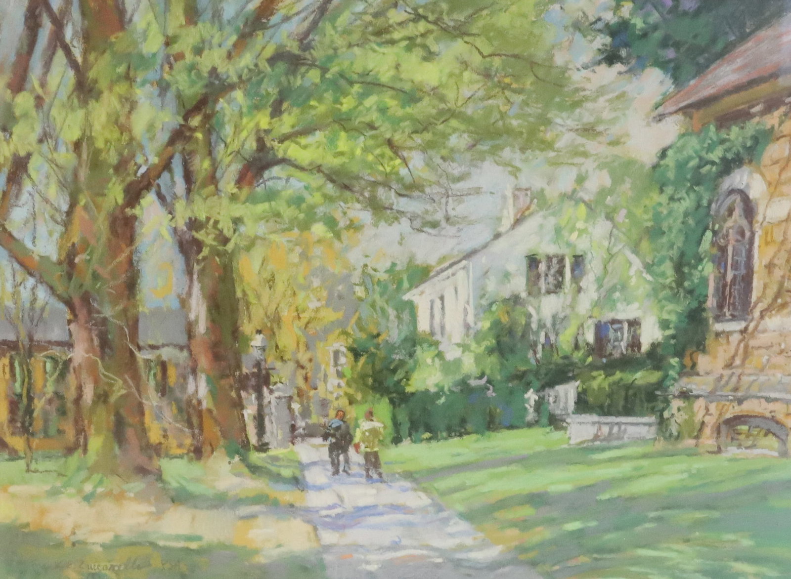 FRANK ZUCCARELLI PASTEL ON PAPER: PRINCETON CAMPUS. SIGNED BOTTOM LEFT. SIGHT VIEW 11" X 15". Terms: PLEASE READ CAREFULLY - Terms for Purchasing and Shipping of Auction Items. Please read carefully before bidding. All payments for pu