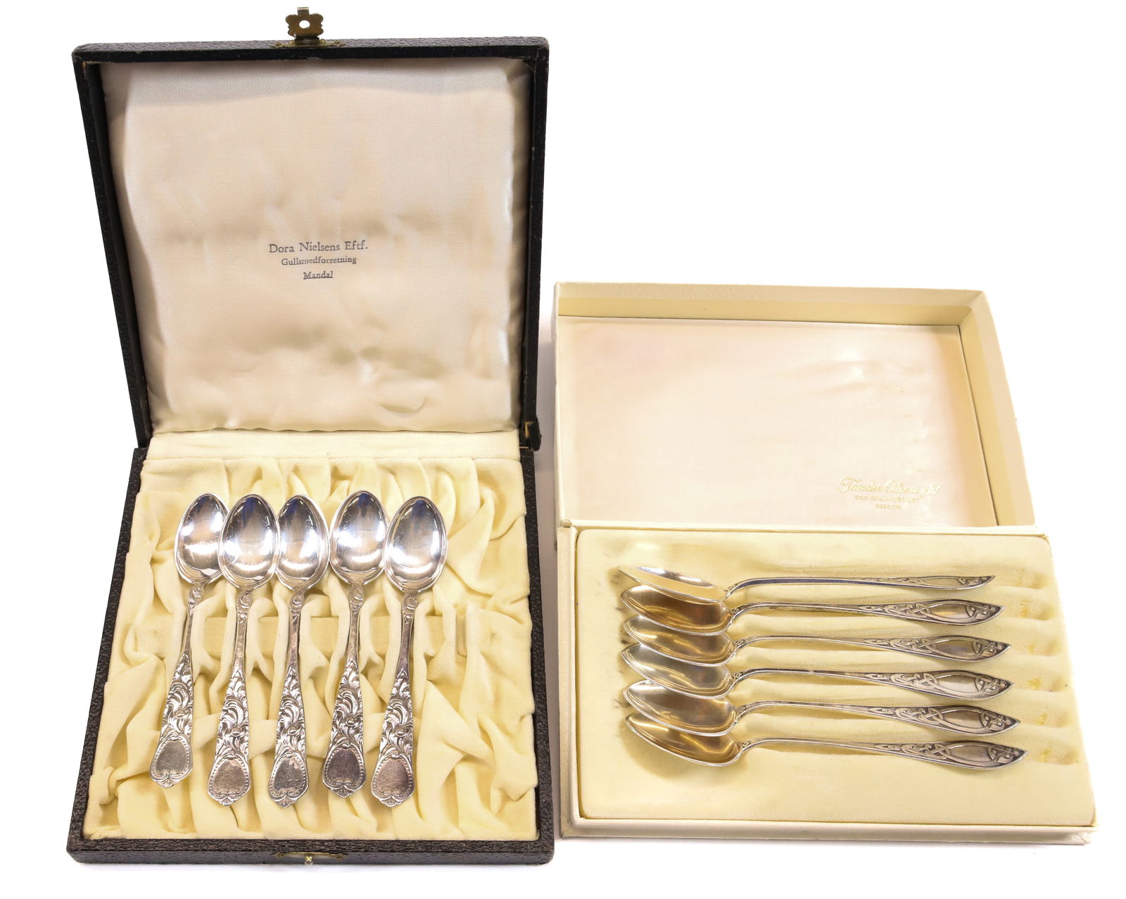 (2) SETS OF NORWEGIAN SILVER DEMITASSE SPOONS (1 of 6)