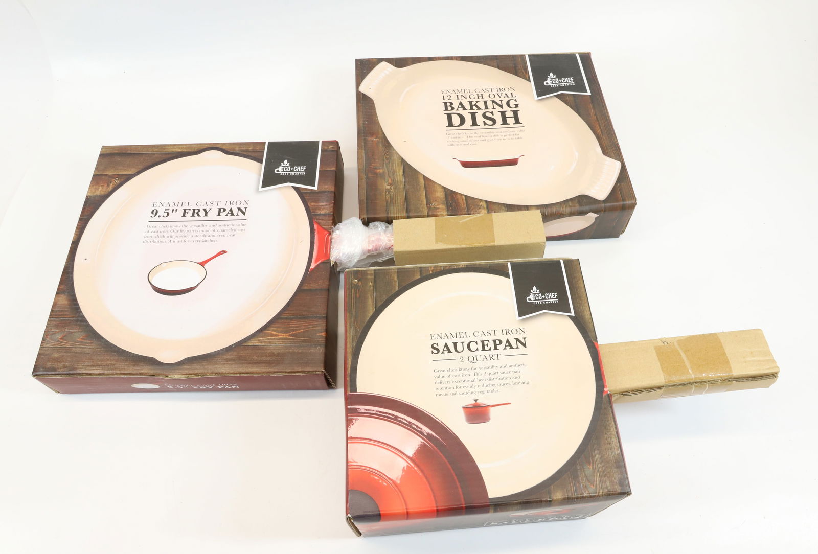 (3) ENAMEL AND CAST IRON PANS (1 of 1)