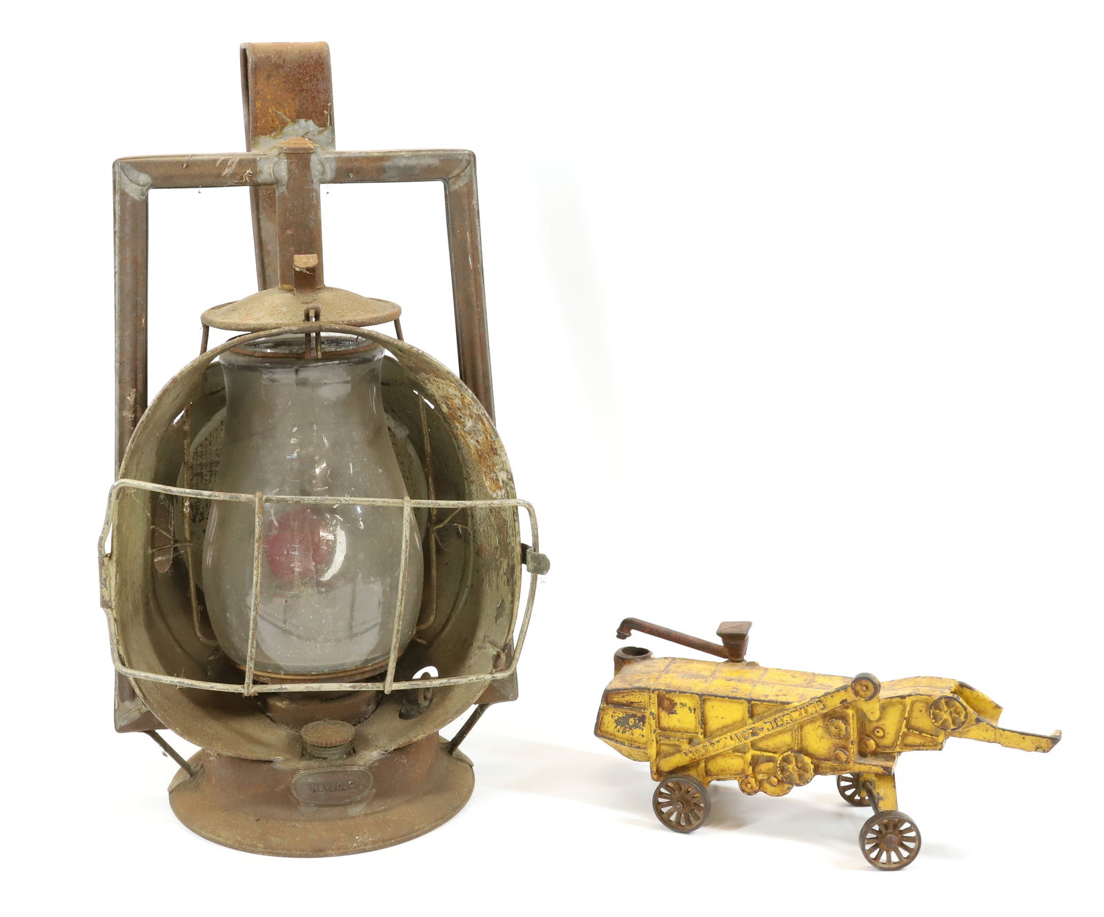 DIETZ RAILROAD LANTERN AND TOY THRESHER (1 of 4)