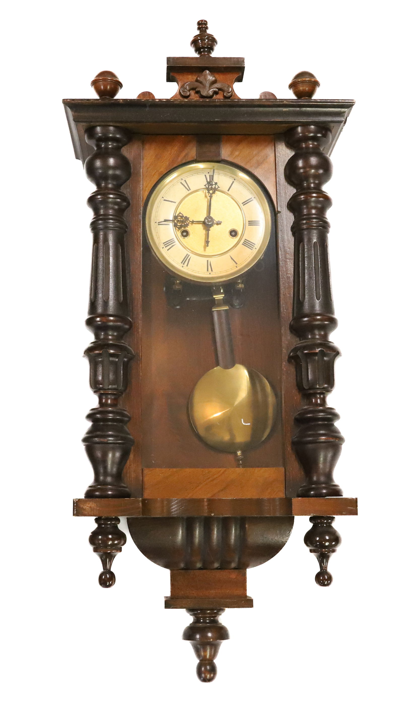 ANTIQUE MAHOGANY WALL CLOCK (1 of 5)