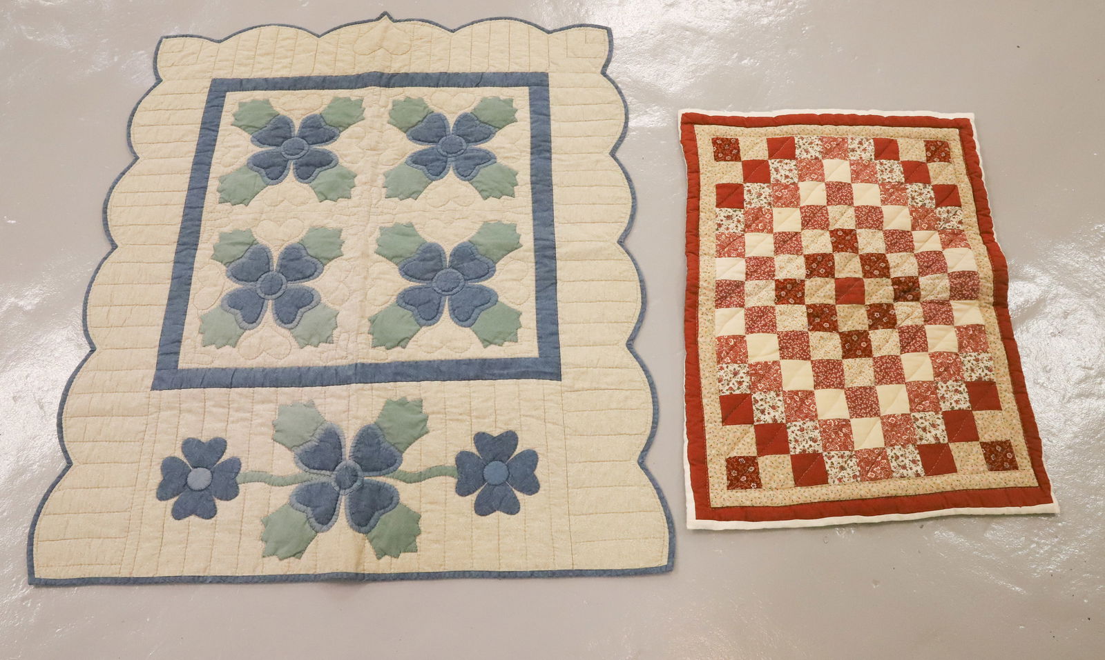 (2) HAND STITCHED CRIB QUILTS (1 of 2)