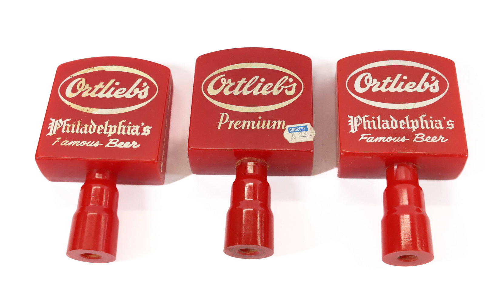 (3) ORTLIEB'S BEER TAP HANDLES (1 of 4)