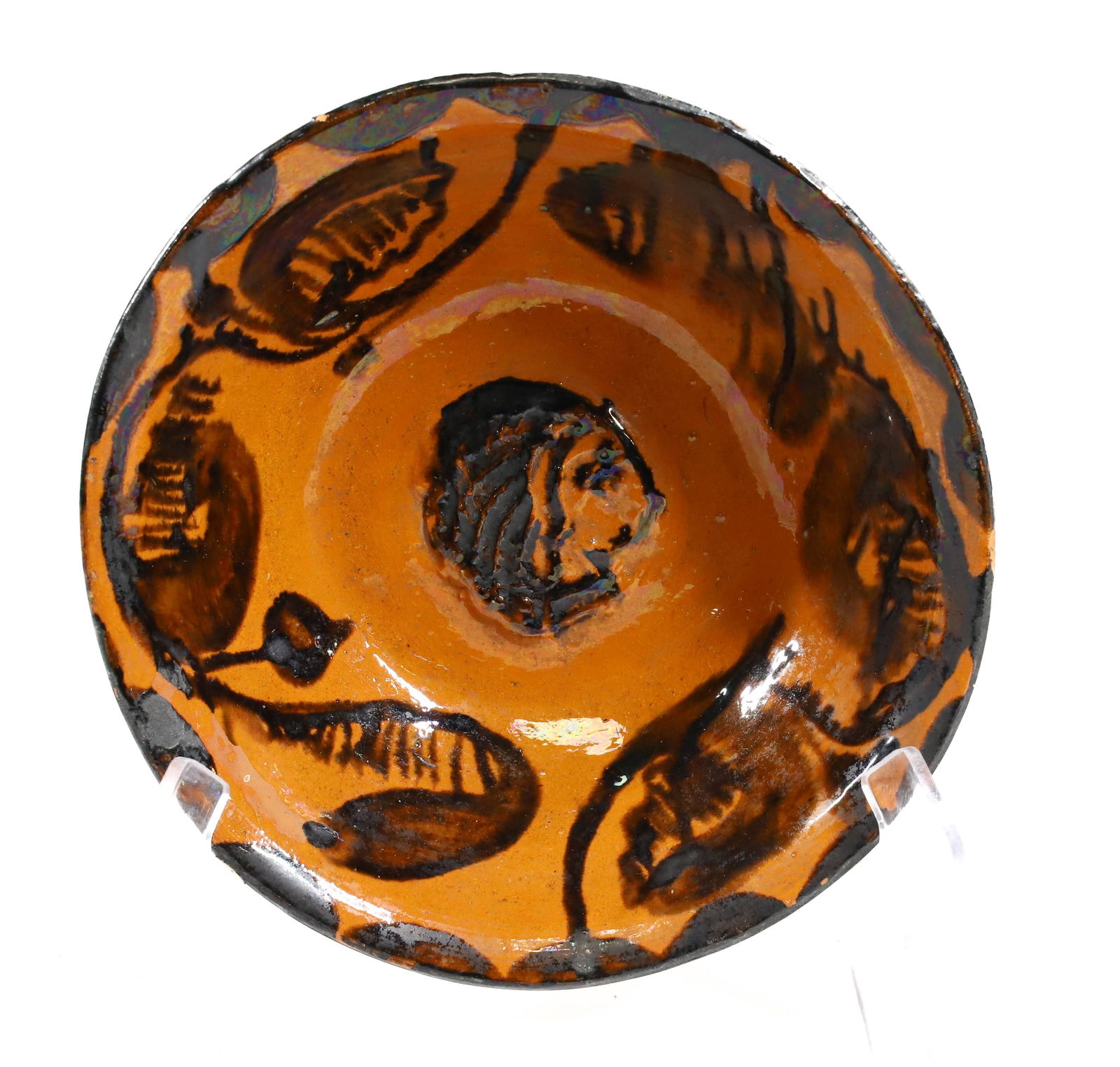 REDWARE SLIP BOWL (1 of 2)