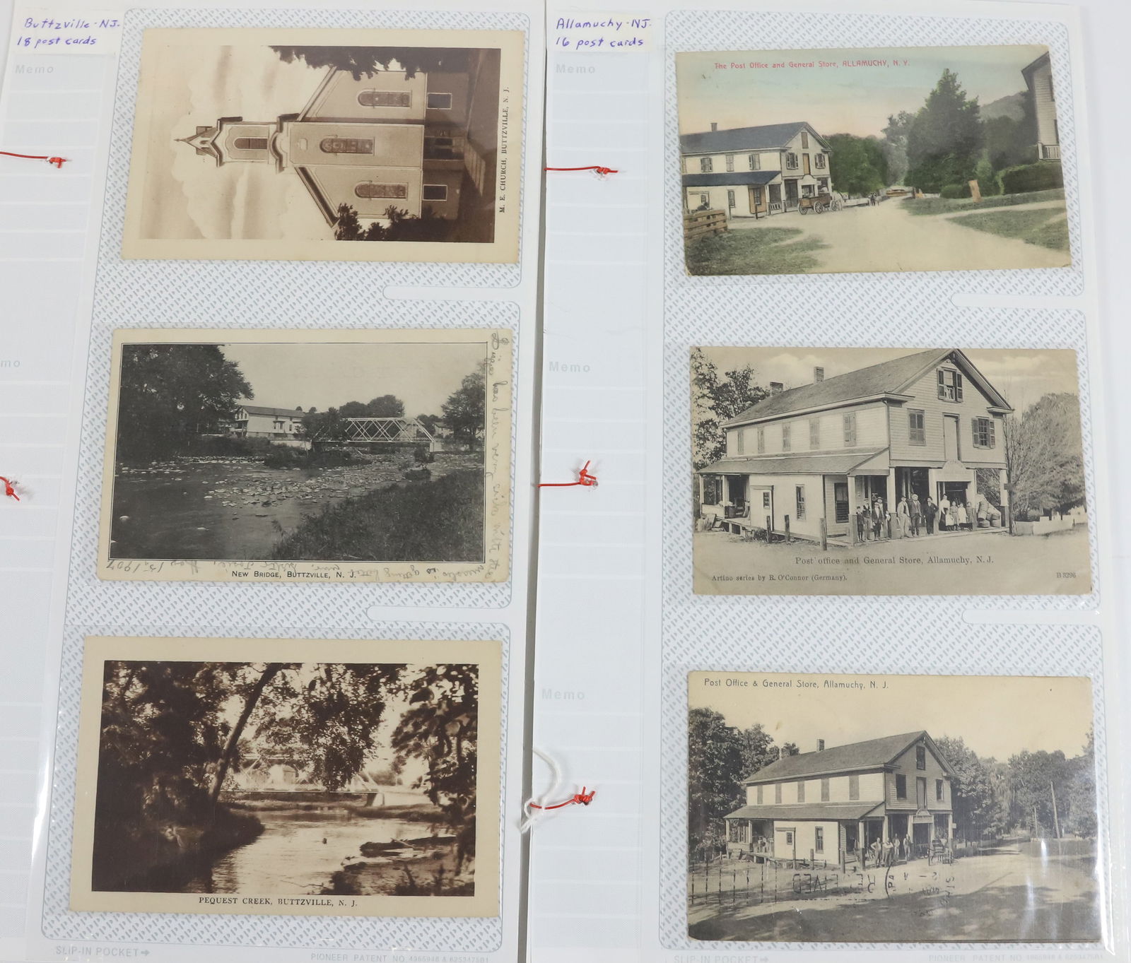 (18) BUTTZVILLE AND (16) ALLAMUCHY, NJ POSTCARDS (1 of 7)