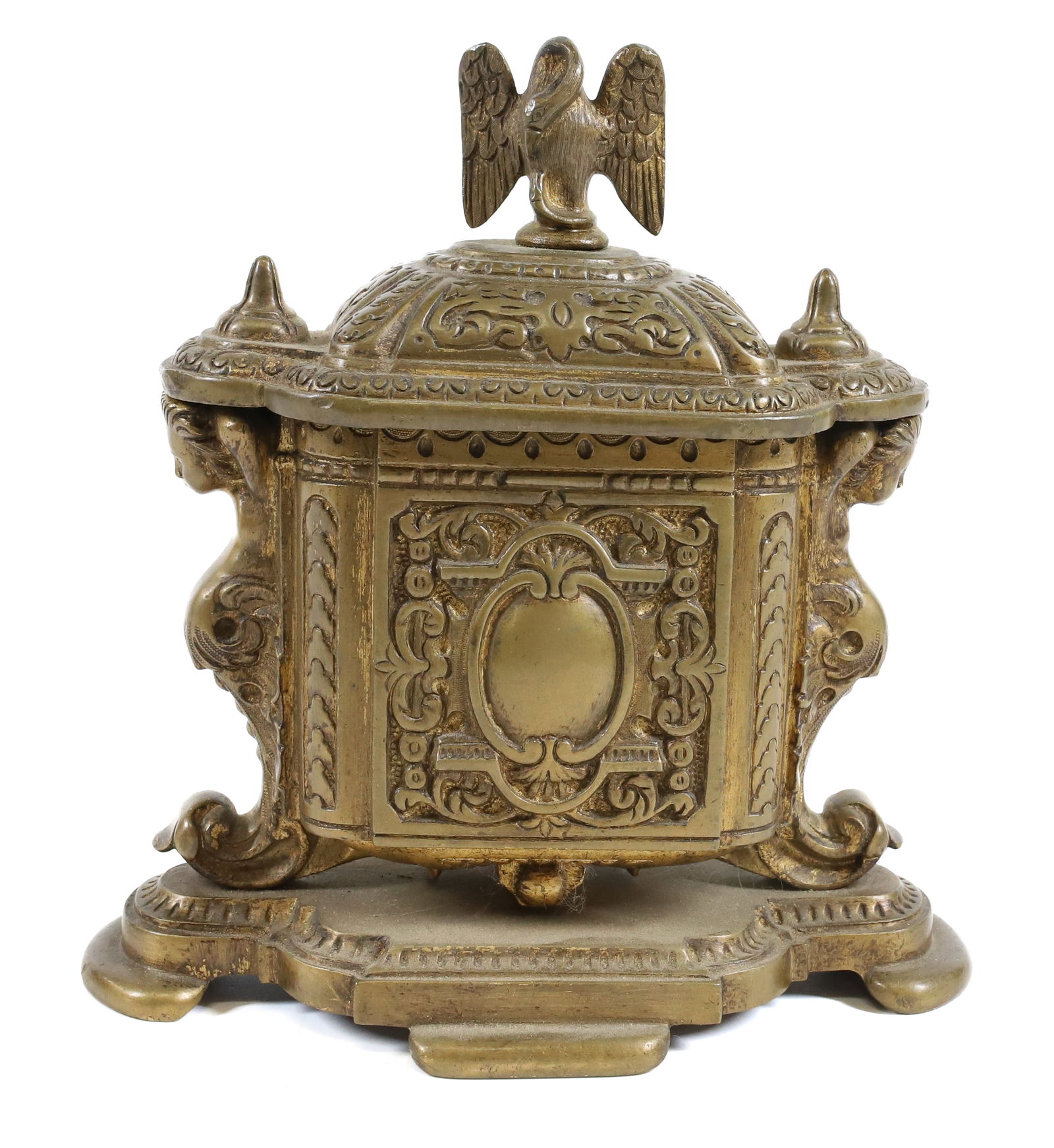 ORNATE BRONZE TOBACCO BOX (1 of 5)