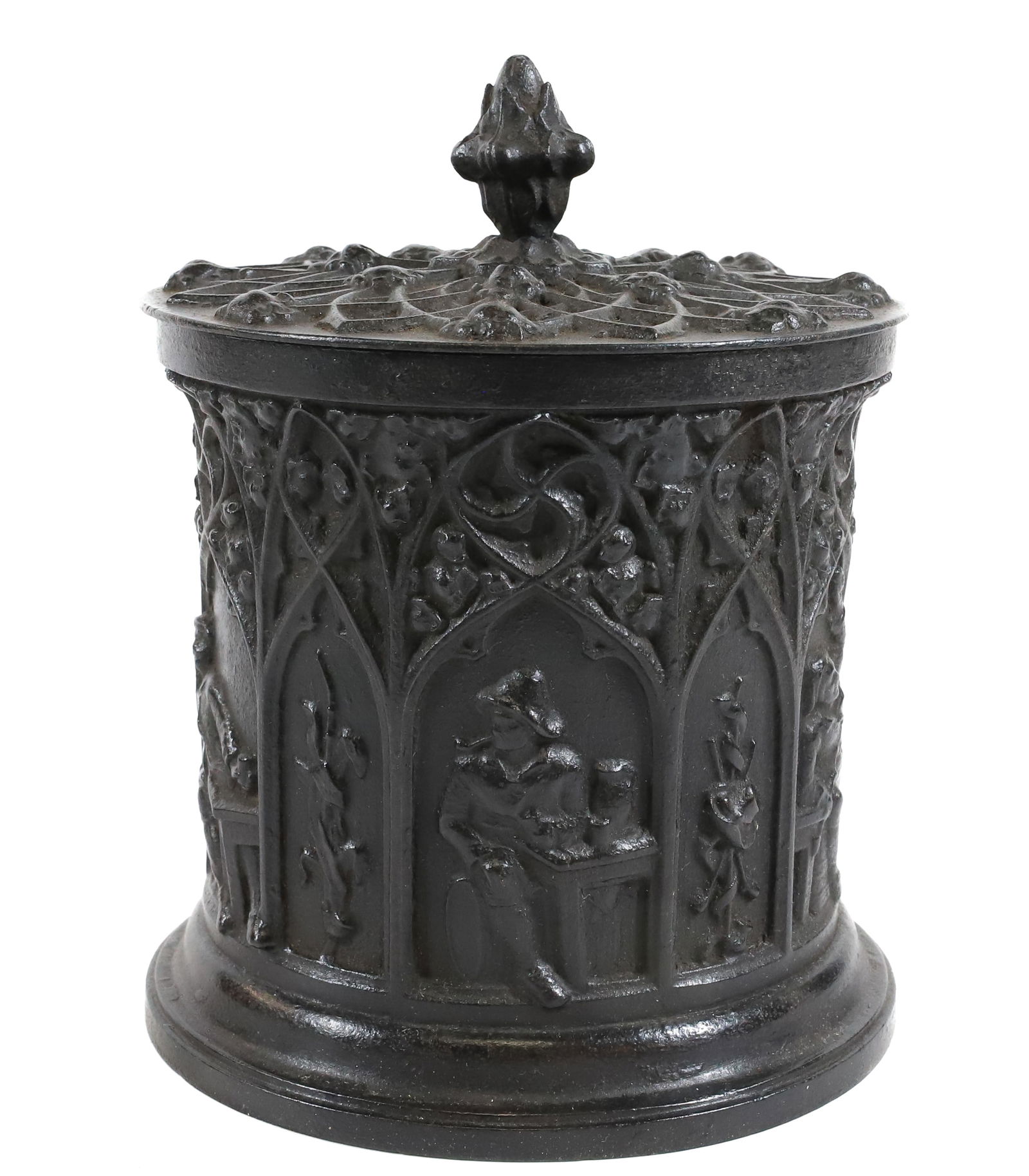 LARGE CYLINDRICAL TOBACCO BOX (1 of 5)