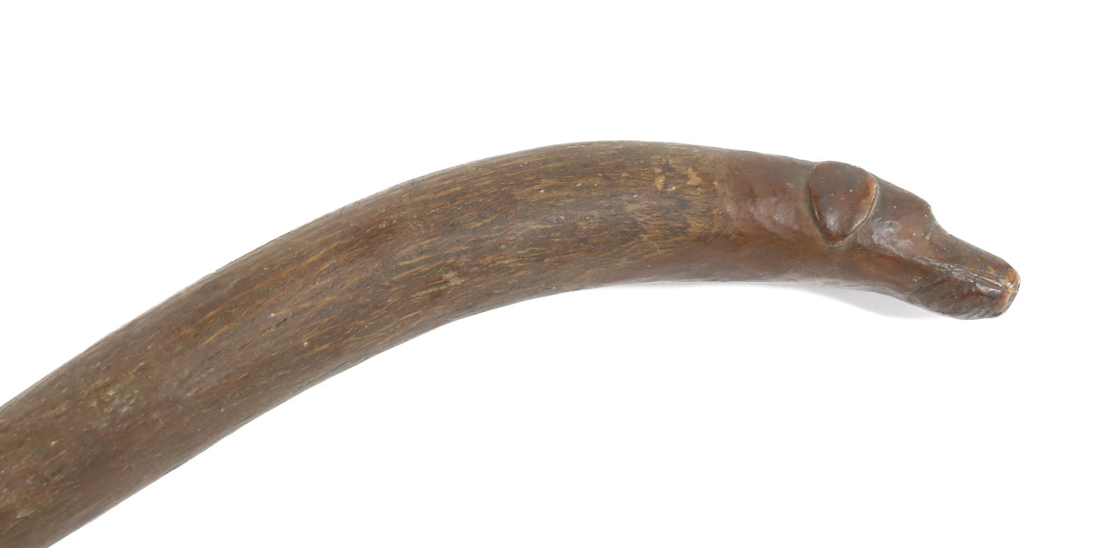 CARVED FOLK ART DOG CANE (1 of 3)