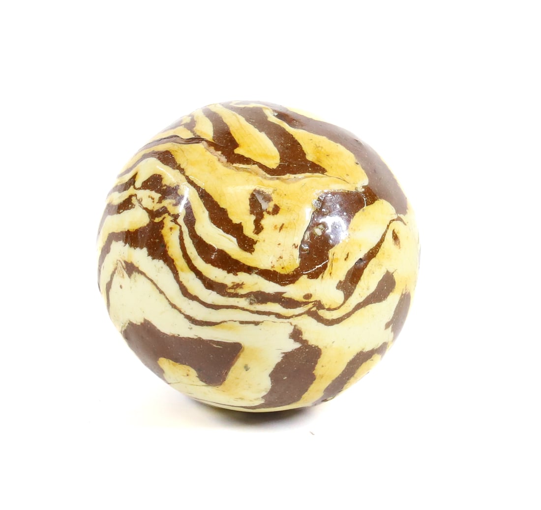 SCRODDLEWARE CARPET BALL: MULTI-COLORED SWIRLED GLAZE. 2 1/8" D. PLEASE READ CAREFULLY - Terms for Purchasing and Shipping of Auction Items. Please read carefully before bidding. All payments for purchases will be made through