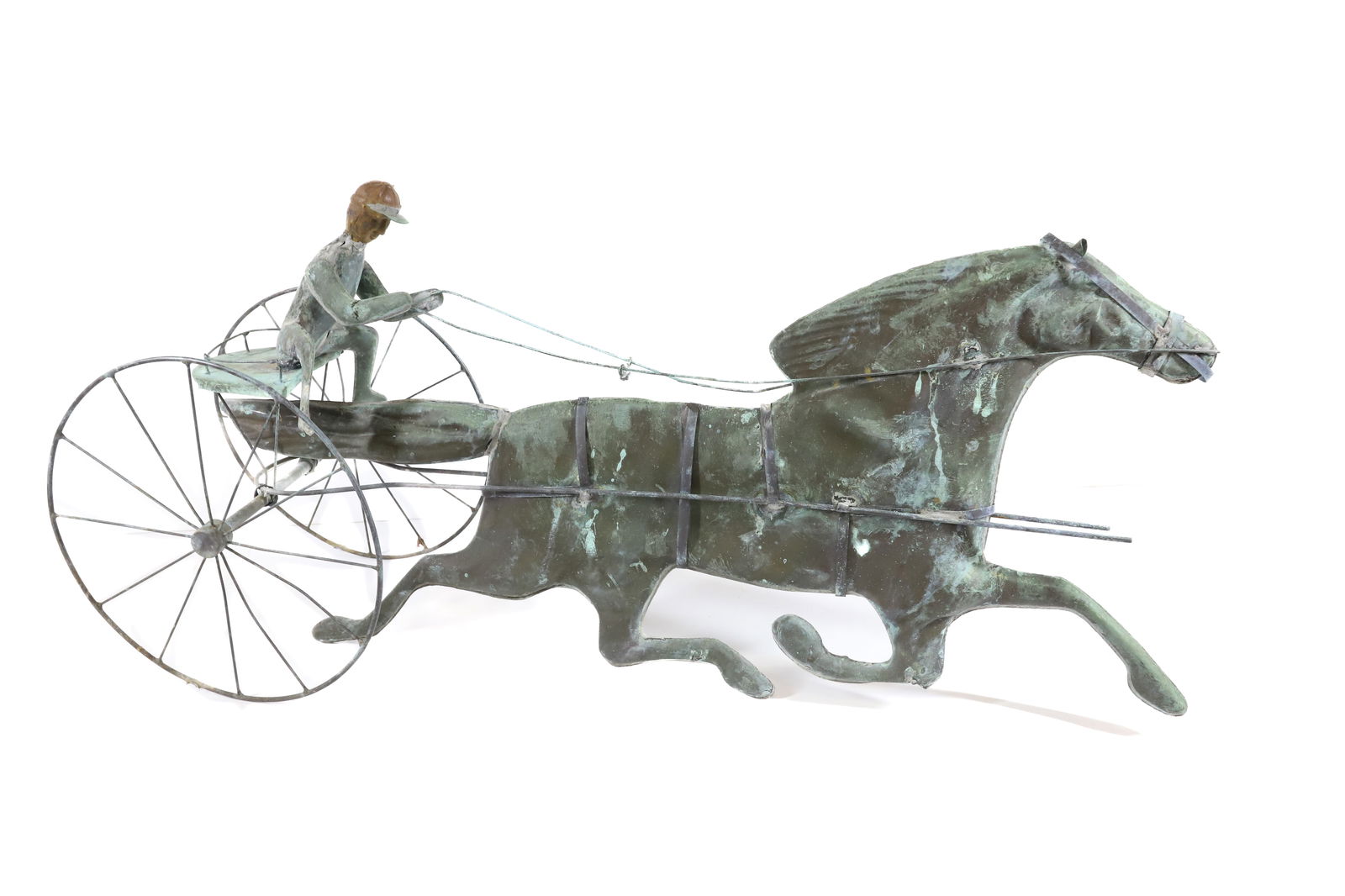 COPPER HORSE & SULKY WEATHERVANE (1 of 5)