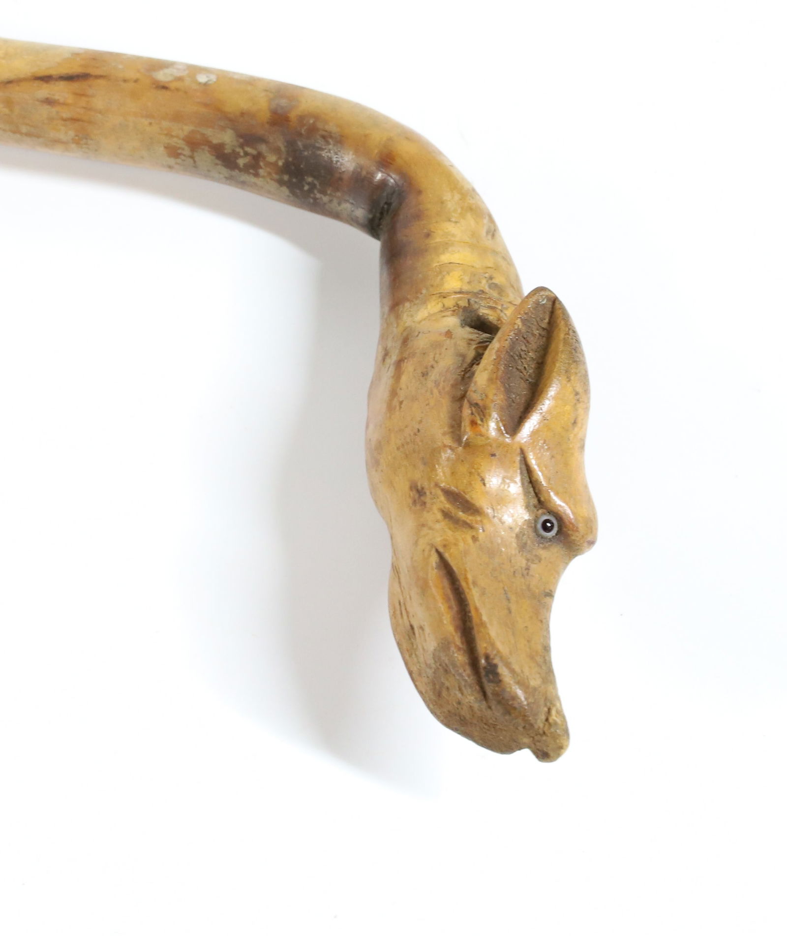 CARVED WOODEN DOG CANE (1 of 4)