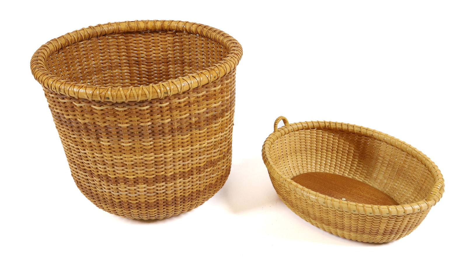 (2) NANTUCKET BASKETS, ONE SGND. (1 of 4)