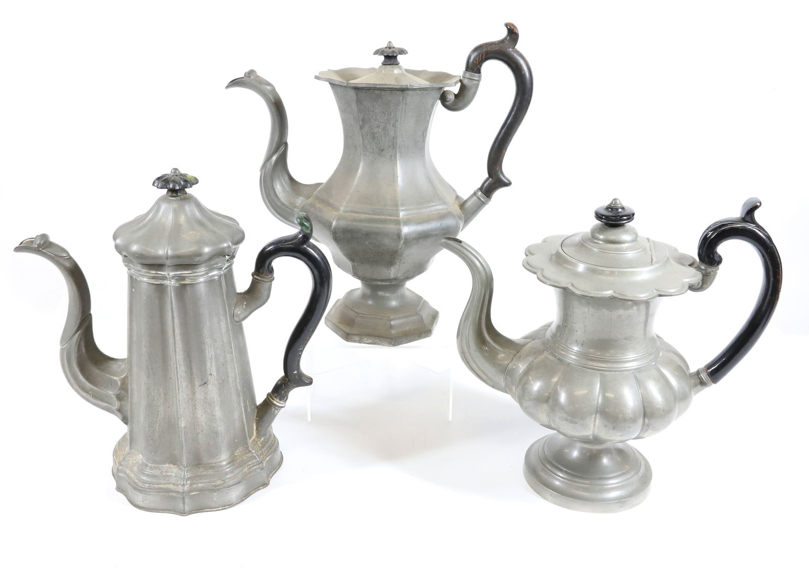 (3) PEWTER COFFEE POTS (1 of 5)