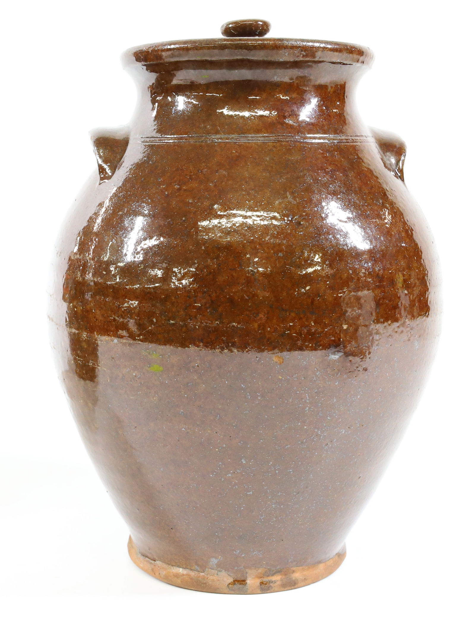 REDWARE OVOID STORAGE JAR (1 of 5)