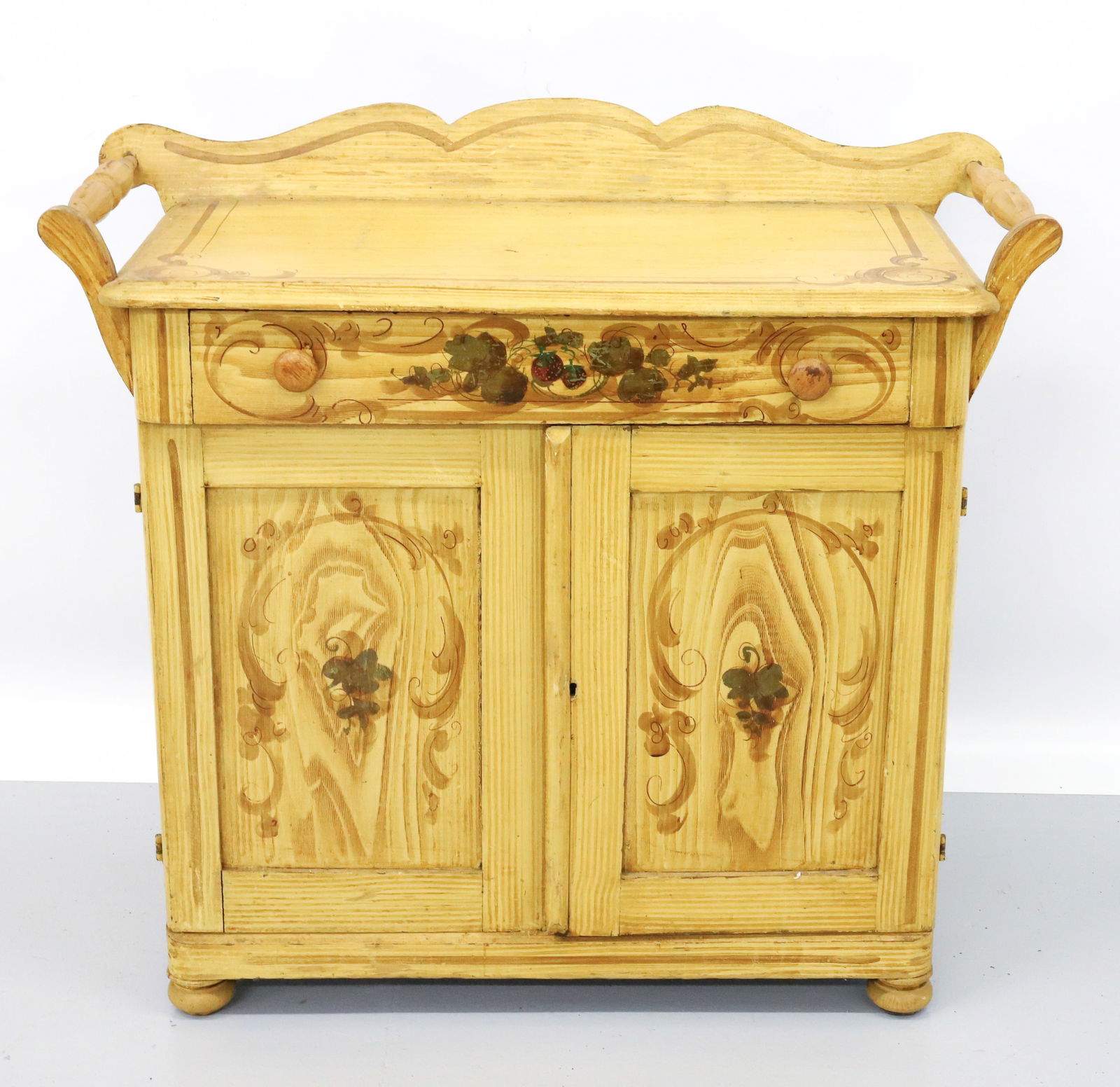 PAINT DECORATED COTTAGE WASHSTAND (1 of 7)