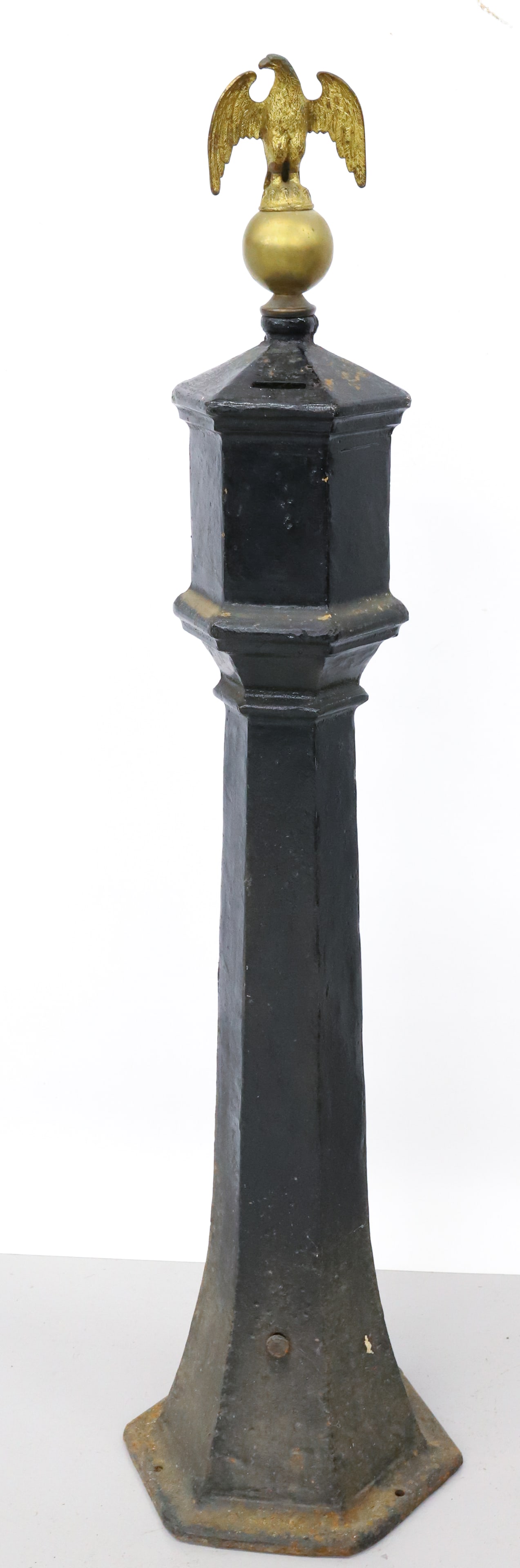 CAST IRON STANDING ALMS DONATION BOX (1 of 3)