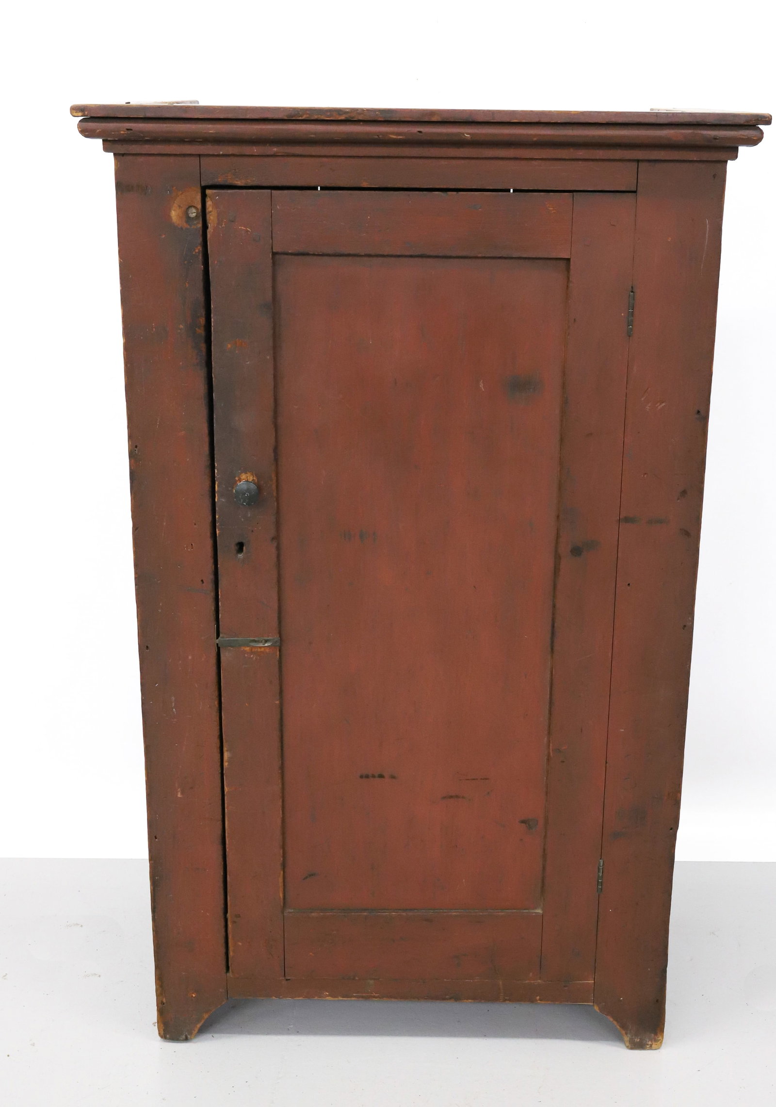 RED PAINTED ONE DOOR CUPBOARD (1 of 6)